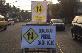 Hari Pertama Rekayasa Lalu Lintas di Jalan Jakarta Lancar