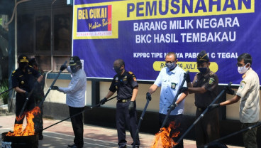 Bea Cukai Tegal Musnahkan 5,3 Juta Batang Rokok Ilegal