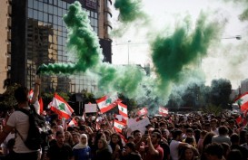 Demontrasi Pecah di Beirut, Seorang Polisi Tewas dan 142 Terluka