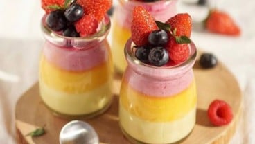 Resep Rainbow Pudding dari Es Krim untuk Si Kecil