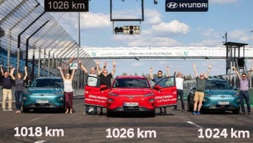 Hyundai Kona Electric Catatkan Rekor Jarak 1.026 Kilometer