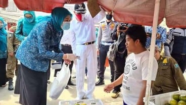 TP PKK OKI Keliling Pasar Lakukan "Gebrak Masker"