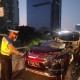 Mitsubishi Pajero Ringsek karena Tabrakan dengan Truk di Tol Layang Slipi   