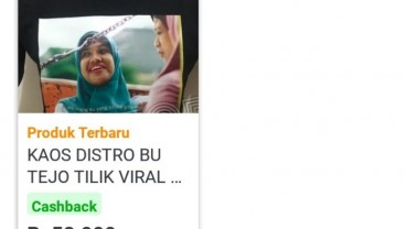 Kaos Distro Bergambar Bu Tejo Dijual di e-Commerce
