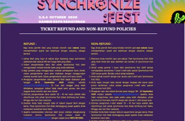 Synchronize Fest 2020 Batal Digelar, ini Cara Refund Tiketnya
