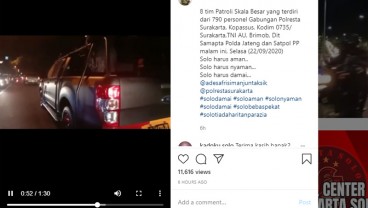 790 Personel Polri, TNI, Brimob, Kopassus Sisir Habis Sudut Kota, Solo Aman!