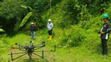 Terra Drone Indonesia Survey Jalur transmisi Listrik PLN di Sulawesi 