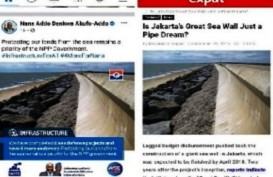 Lah, Postingan Tanggul Laut di 'Jakarta' Dihapus dari Medsos Presiden Ghana