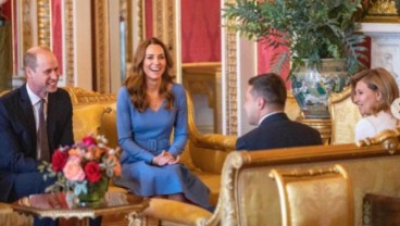Tampil Serasi Saat Bertemu Presiden Ukraina, Kate Middleton Pakai Kalung Putri Diana?