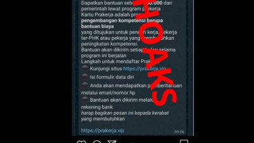 Menaker Sarankan Korban Penipuan Situs Pendaftaran Kartu Prakerja Lapor Polisi