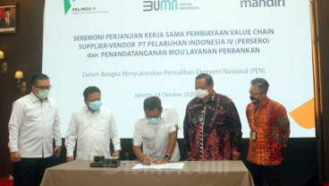 Pelindo IV Kerja Sama Dengan Bank Mandiri Terkait Pembiayaan Kredit Talangan