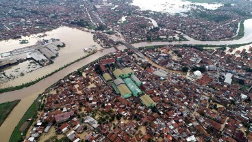 Tinggi Air Sungai Citarum Naik, BPBD Minta Warga Bersiaga