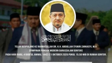 Pimpinan Pondok Gontor Abdullah Syukri Zarkasyi Wafat