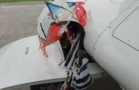 Pesawat Citilink Tersangkut Layangan Saat Mendarat di Bandara Adisutjipto