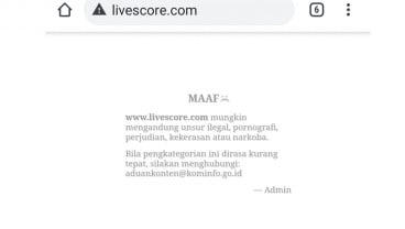 Situs Livescore.com Diblokir Pemerintah, Ada Apa?