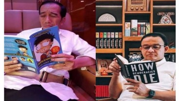 Beda Gaya Anies vs Jokowi Baca Buku, Ini Analisis Rocky Gerung 
