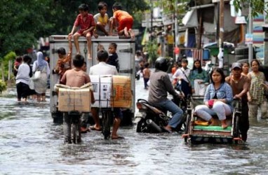 Wah! Banjir Rob Jakarta Sampai ke Kebon Jeruk dan Grogol Petamburan