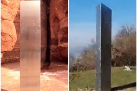 Monolit Logam di Bukit Rumania Menghilang Misterius