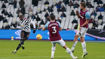 MU Gasak West Ham, Paul Pogba Cetak Gol Pembangkit Kemenangan