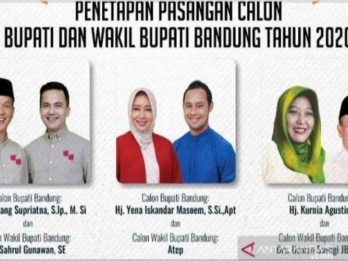 Pilkada Kab. Bandung: Saksi Laga Lord Atep dan Syahrul Gunawan Tak Pakai Face Shield