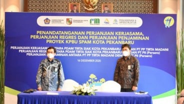 Proyek Air Minum PTPP di Pekanbaru Dapat Penjaminan dari PT PII