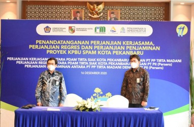 Proyek Air Minum PTPP di Pekanbaru Dapat Penjaminan dari PT PII