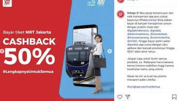 Naik MRT Cashback 50 Persen Pakai LinkAja