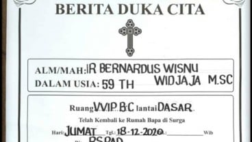 Kabar Duka dari BNPB, Deputi Bernardus Wisnu Widjaja Berpulang