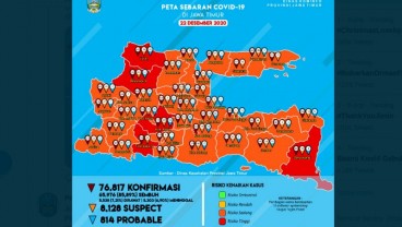 6 Zona Merah Covid-19 Jatim Ada Pergeseran, Kasus Baru Terus Bertambah