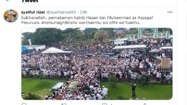 Ribuan Warga Penuhi Pemakaman Habib Hasan Assegaf, Ini Reaksi Netizen