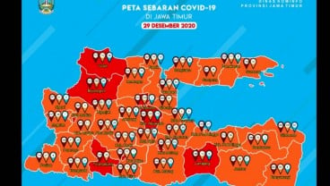 Zona Merah Covid-19 di Jatim Menjadi 8 Daerah di Akhir 2020