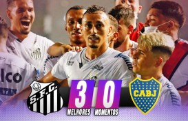Santos vs Palmeiras di Final Copa Libertadores di Maracana, Brasil