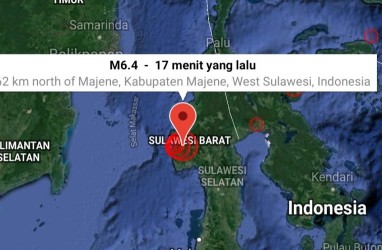 Sejumlah Bangunan Bertingkat di Mamuju Roboh Akibat Gempa