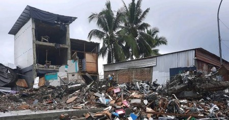 Bangunan rusak akibat gempa bumi M6,2 di Sulawesi Barat./Dok.BPBD Kabupaten Majenern