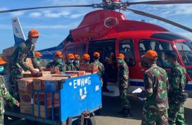 Helikopter IATA Bantu BNPB Salurkan Bantuan Logistik ke Mamuju