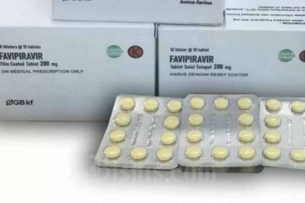 Favipiravir, obat yang bisa digunakan untuk terapi Covid-19 hasil produksi dari PT Kimia Farma, Tbk./Dok. Humas Bio Farma