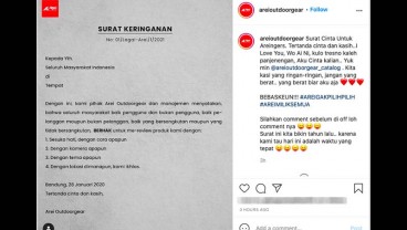 Eiger Bikin Surat Keberatan, Arei Bikin Surat Keringanan