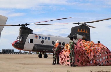 Percepat Bantuan Logistik, BNPB Gunakan Helikopter Chinook