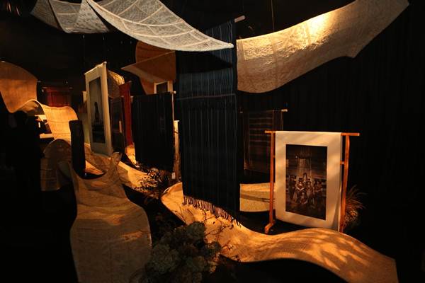 Suasana salah satu instalasi dalam Pameran Ulos, Hangoluan  Tondi di Museum Tekstil, Jakarta 20 Sept - 7 Oktober 2018/istimewa