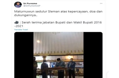 Viral! Video Bupati Sleman Sertijab ke Istri. Politik Dinasti? 