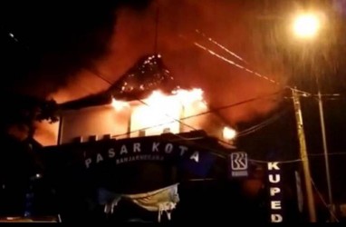 Pasar Banjarnegara Kebakaran, Kios di Lantai Satu dan Dua Hangus