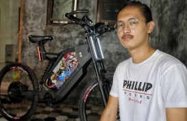 Keren, Pemuda Asal Antapani Sukses Buat Sepeda Listrik dari Barang Bekas
