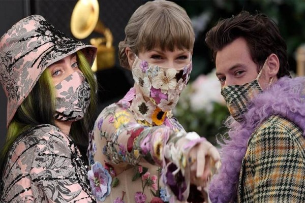 Billie Elish, dan Taylor Swift pakai masker unik