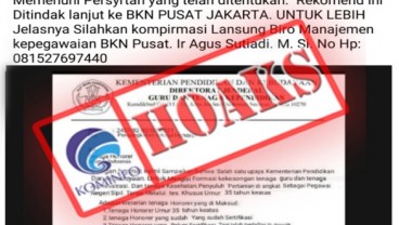 Cek Fakta : Beredar Surat Pengangkatan Seluruh Pegawai Honorer Jadi PNS Tanpa Tes