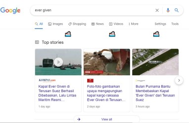Cara Unik Google Rayakan Keberhasilan Evakuasi Kapal Kargo Raksasa di Terusan Suez