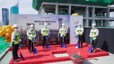 Intiland (DILD) Laksanakan Tutup Atap Apartemen Fifty Seven Promenade 