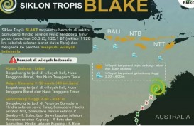 Peringatan Dini BMKG : Siklon Tropis di Wilayah Indonesia Pukul 01.00 WIB