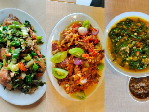 Ayam Woku, Cakalang Rabe Rica, Bubur Manado dan Sambal Roa. /Beautika