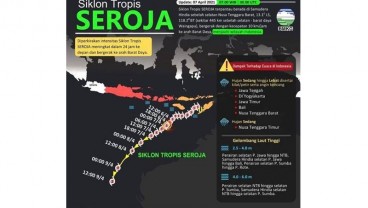 BMKG: Waspadai Dampak Siklon Tropis Seroja dalam 24 Jam ke Depan