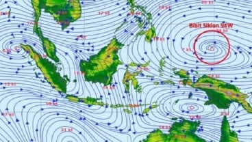 LAPAN Ingatkan Bibit Siklon Tropis Sudah Terbentuk di Timur Indonesia